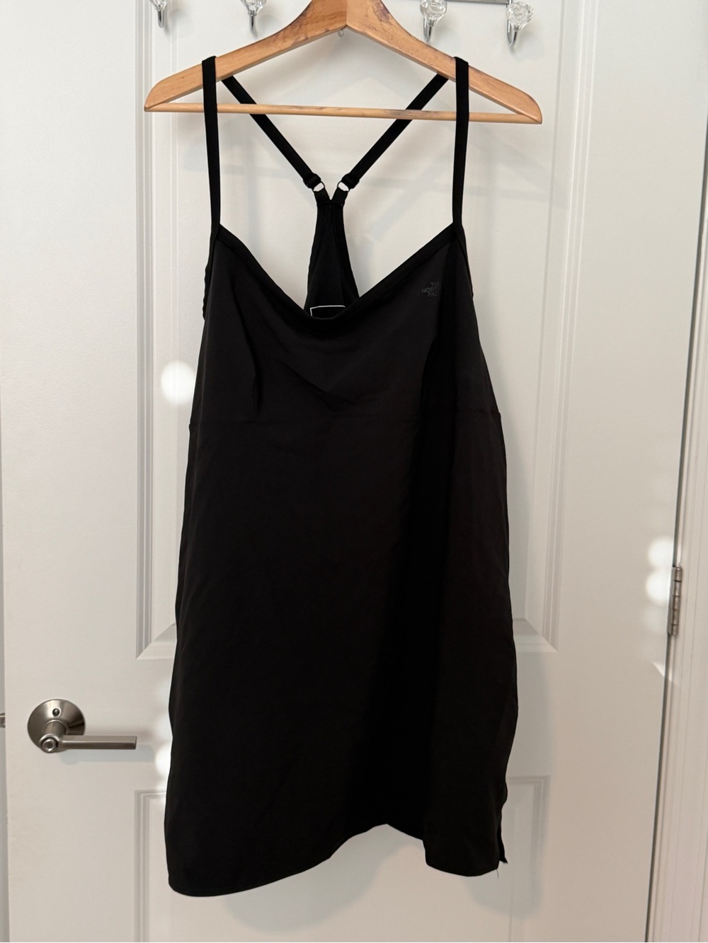 Black romper dress with razor back